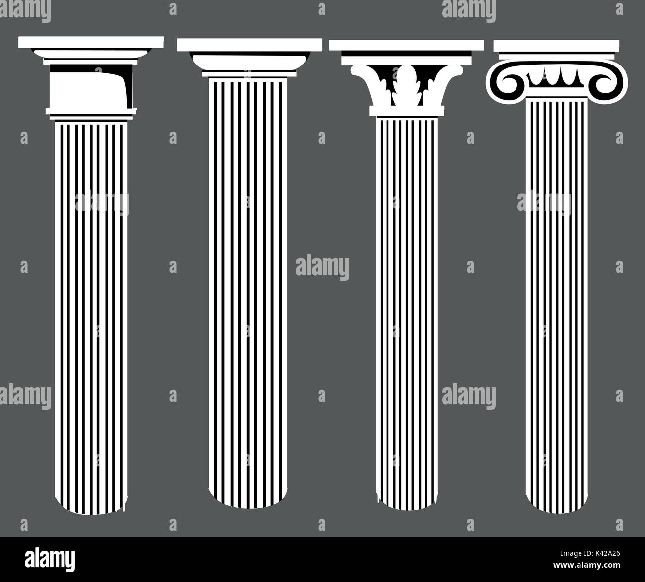 Spalte Symbol für Innenräume flache Design vector Abbildung Stock Vektor