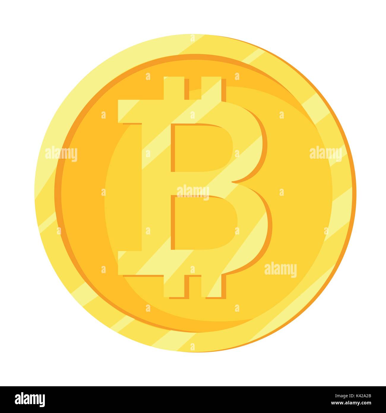 Golden bitcoins Symbol für cryptocurrency, virtuelle Währung, digitales Geld, ecash Webseite und mobile App Design Vector Illustration Stock Vektor