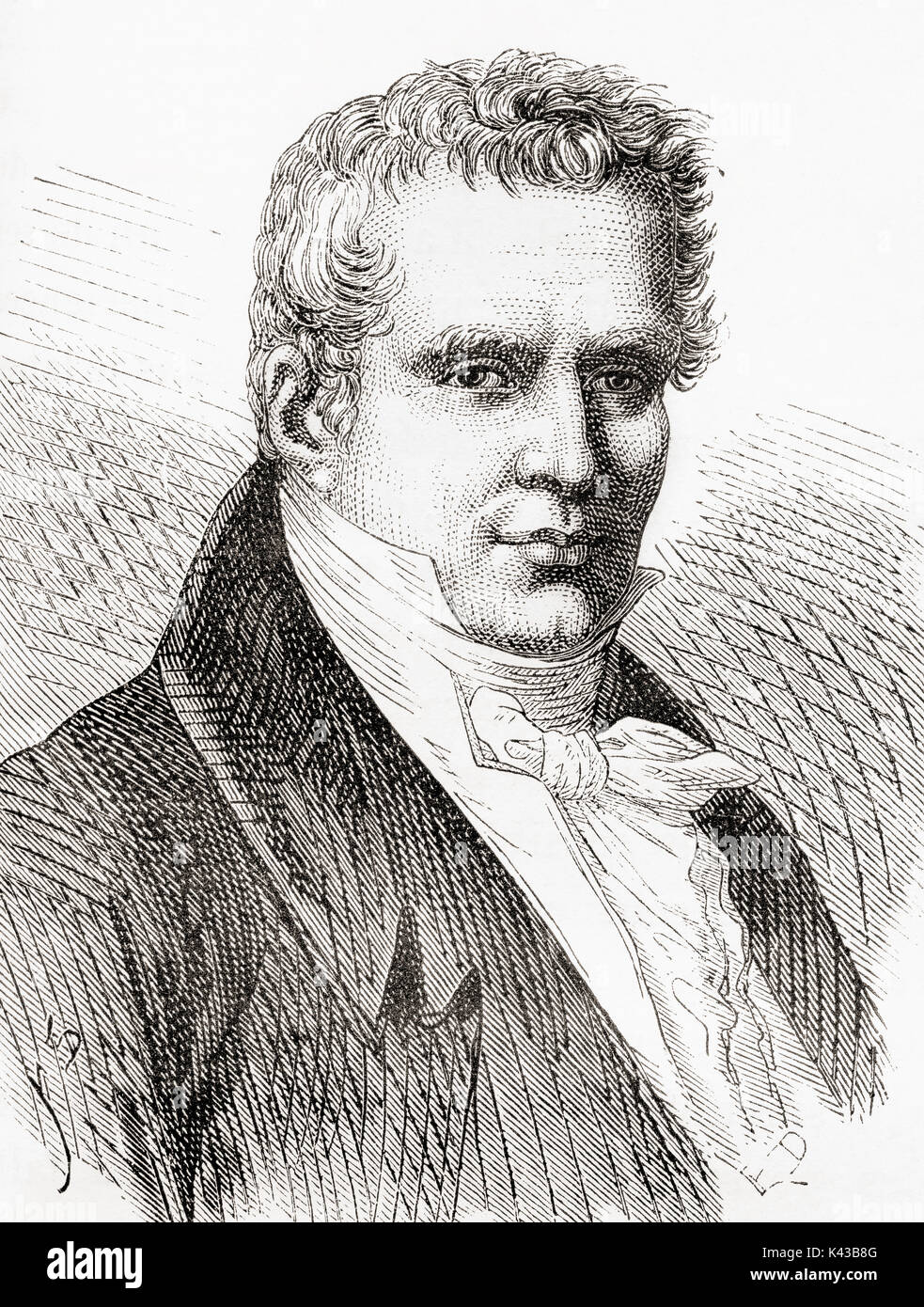 Friedrich Wilhelm Heinrich Alexander von Humboldt, 1769 - 1859. Preußische Geograph, Naturforscher, Explorer, und Befürworter der romantischen Philosophie und Wissenschaft. Von Les merveilles de la Science, veröffentlicht 1870. Stockfoto