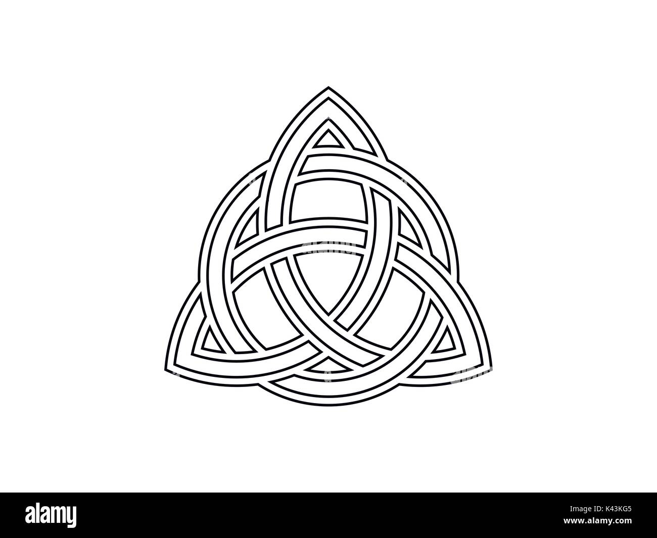 Triquetra. Trinity knot. Celtic Symbol der Ewigkeit. Vector Illustration Stock Vektor