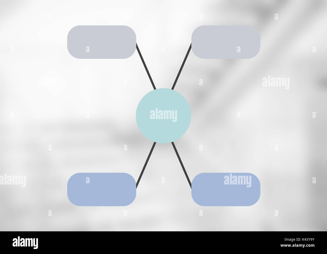 Digital composite von bunten Mind Map über hellen Hintergrund Stockfoto