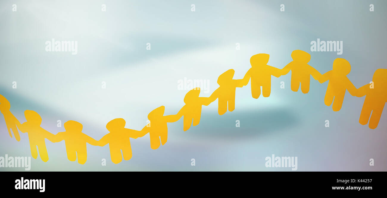 Man gemeinsam gegen full frame geschossen von bemalten Wand Stockfoto