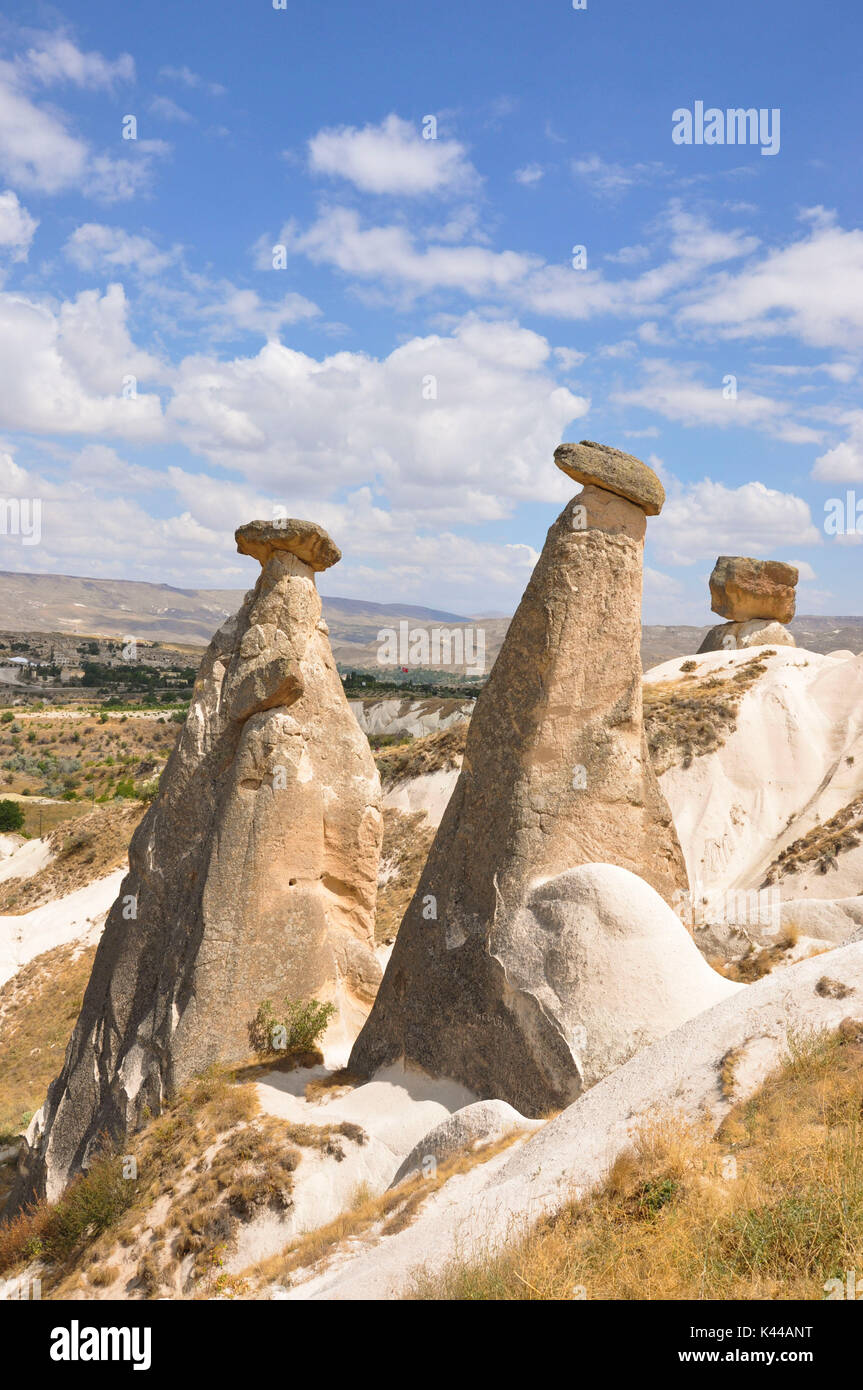 Diese kleine Gruppe von Rock ist in der Region Kapadokia Region in der Türkei in der Nähe der Stadt Ürgüp, dieser befindet sich ca. 20 km von Zwiesel entfernt. Stockfoto