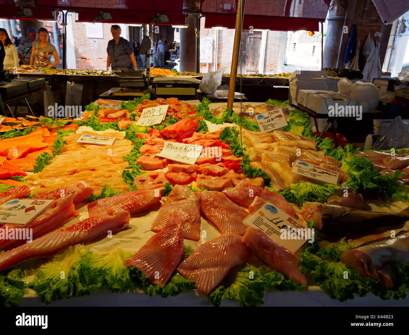 Fischmarkt, Venedig, Italien Stockfoto