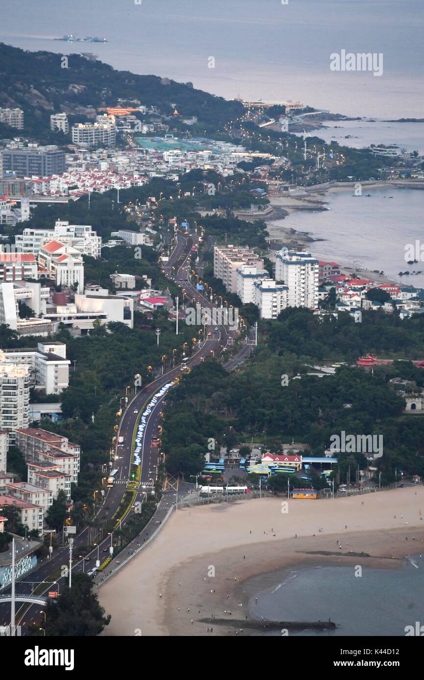 Xiamen. 4. Sep 2017. Foto auf Sept. 4, 2017 zeigt die Landschaft von Xiamen, Host City für die BRICS-Gipfel 2017, im Südosten der chinesischen Provinz Fujian. Credit: Chen Yehua/Xinhua/Alamy leben Nachrichten Stockfoto