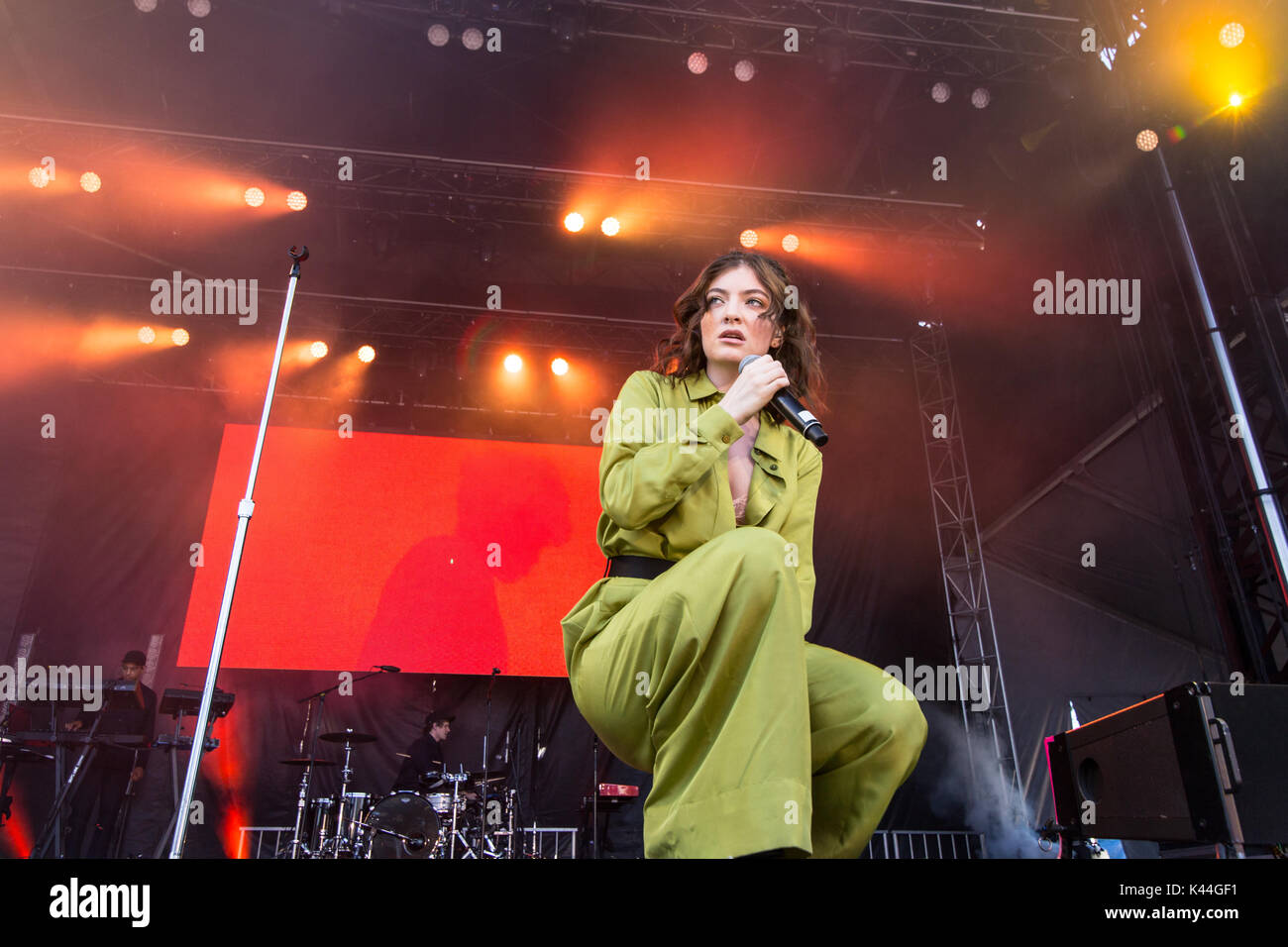 Vancouver, Kanada. 03 Sep, 2017. Vancouver, Kanada. 3. Sep 2017. Neuseeland Singer-Songwriter Lorde durchführen am iHeartRadio Beach Ball an der PNE Amphitheater in Vancouver, BC, Kanada. Credit: Jamie Taylor/Alamy Leben Nachrichten. Stockfoto