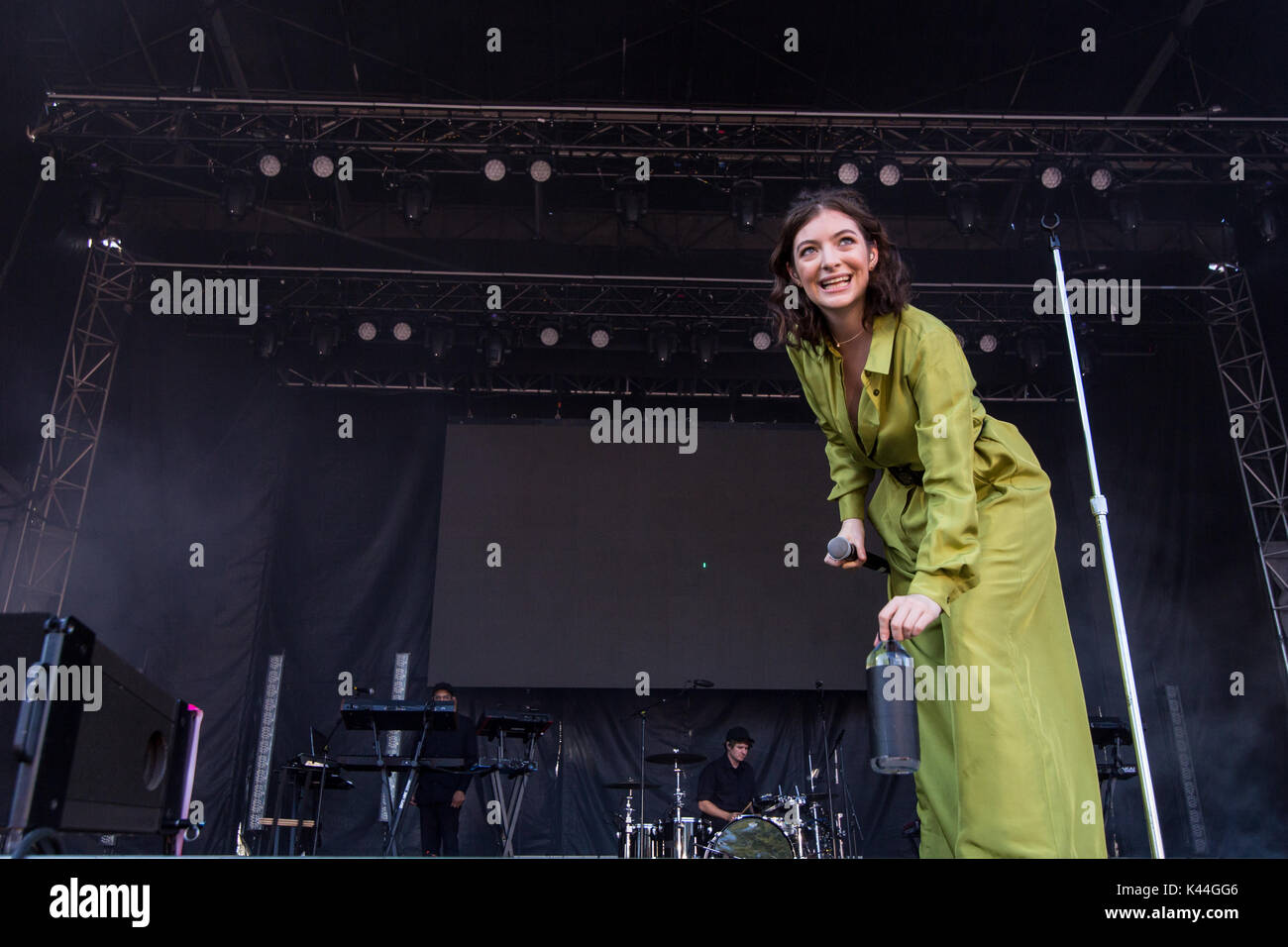 Vancouver, Kanada. 03 Sep, 2017. Vancouver, Kanada. 3. Sep 2017. Neuseeland Singer-Songwriter Lorde durchführen am iHeartRadio Beach Ball an der PNE Amphitheater in Vancouver, BC, Kanada. Credit: Jamie Taylor/Alamy Leben Nachrichten. Stockfoto