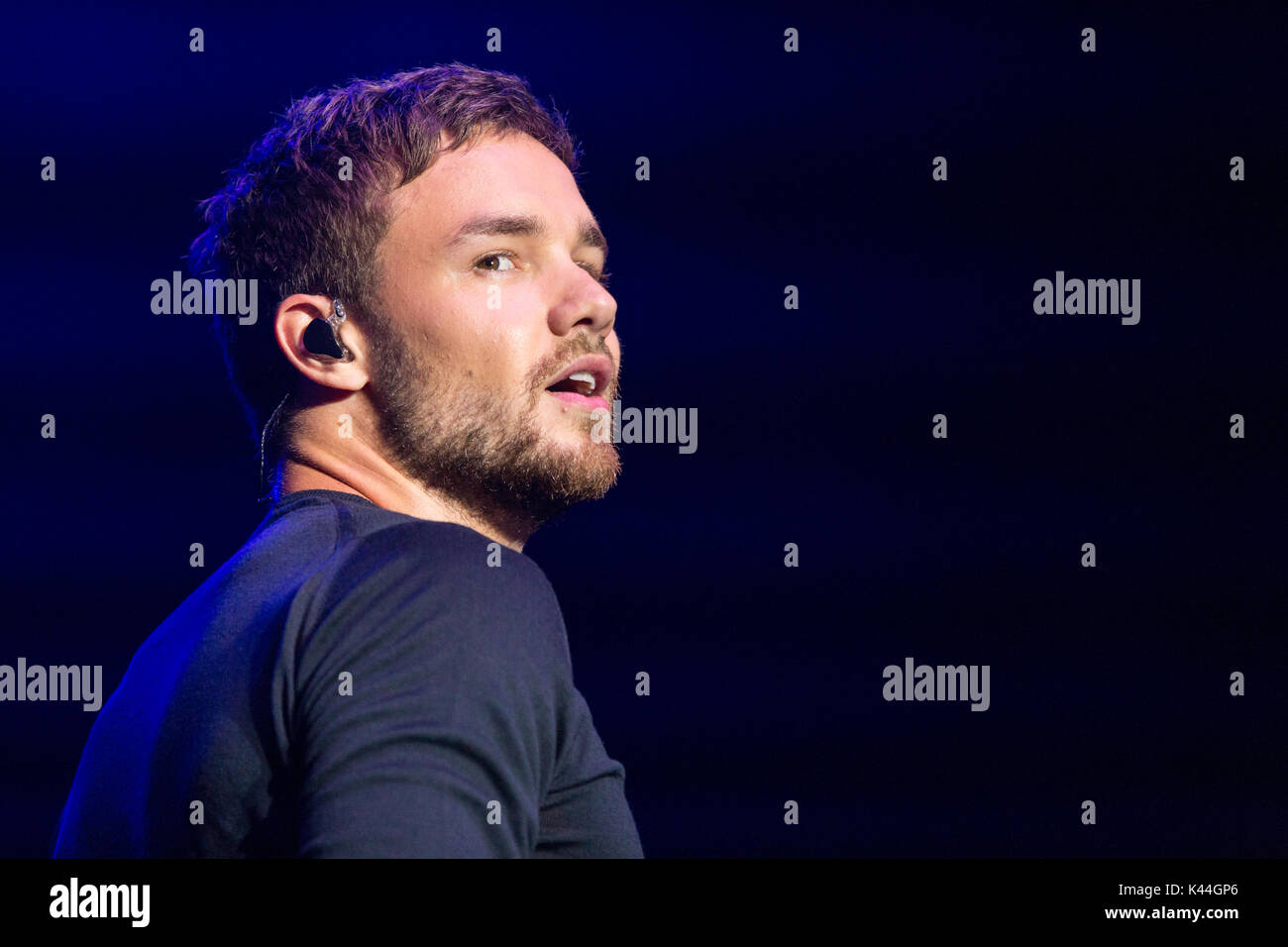 Vancouver, Kanada. 03 Sep, 2017. Vancouver, Kanada. 3. Sep 2017. Englischer Sänger Liam Payne von einer Richtung Ruhm durchführen am iHeartRadio Beach Ball an der PNE Amphitheater in Vancouver, BC, Kanada. Credit: Jamie Taylor/Alamy Leben Nachrichten. Stockfoto