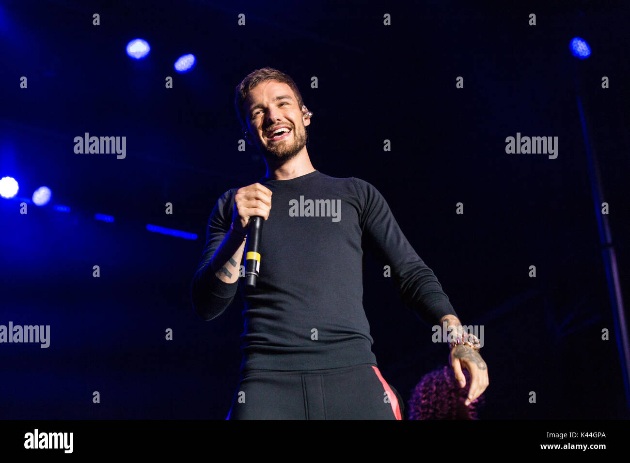 Vancouver, Kanada. 03 Sep, 2017. Vancouver, Kanada. 3. Sep 2017. Englischer Sänger Liam Payne von einer Richtung Ruhm durchführen am iHeartRadio Beach Ball an der PNE Amphitheater in Vancouver, BC, Kanada. Credit: Jamie Taylor/Alamy Leben Nachrichten. Stockfoto
