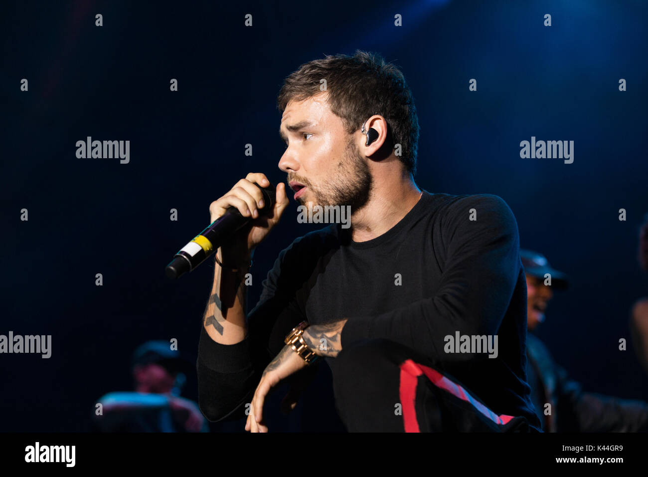 Vancouver, Kanada. 03 Sep, 2017. Vancouver, Kanada. 3. Sep 2017. Englischer Sänger Liam Payne von einer Richtung Ruhm durchführen am iHeartRadio Beach Ball an der PNE Amphitheater in Vancouver, BC, Kanada. Credit: Jamie Taylor/Alamy Leben Nachrichten. Stockfoto