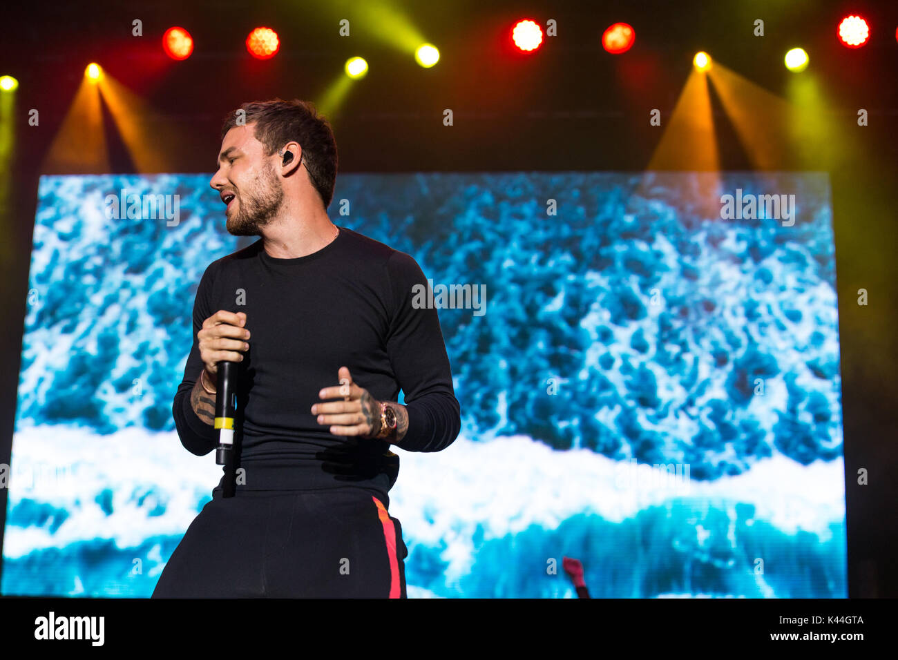 Vancouver, Kanada. 03 Sep, 2017. Vancouver, Kanada. 3. Sep 2017. Englischer Sänger Liam Payne von einer Richtung Ruhm durchführen am iHeartRadio Beach Ball an der PNE Amphitheater in Vancouver, BC, Kanada. Credit: Jamie Taylor/Alamy Leben Nachrichten. Stockfoto