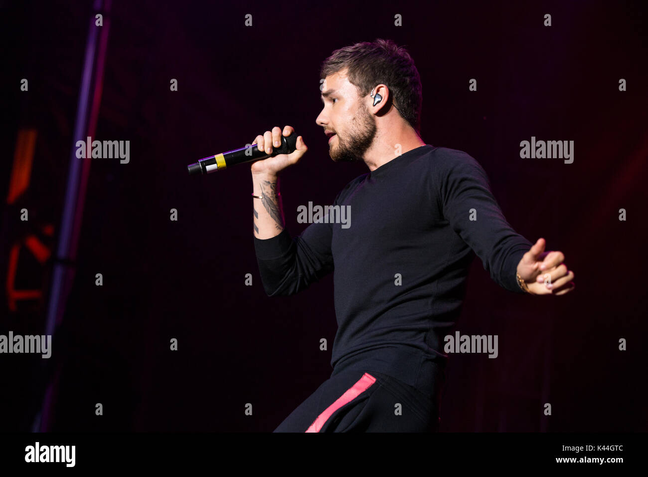 Vancouver, Kanada. 03 Sep, 2017. Vancouver, Kanada. 3. Sep 2017. Englischer Sänger Liam Payne von einer Richtung Ruhm durchführen am iHeartRadio Beach Ball an der PNE Amphitheater in Vancouver, BC, Kanada. Credit: Jamie Taylor/Alamy Leben Nachrichten. Stockfoto