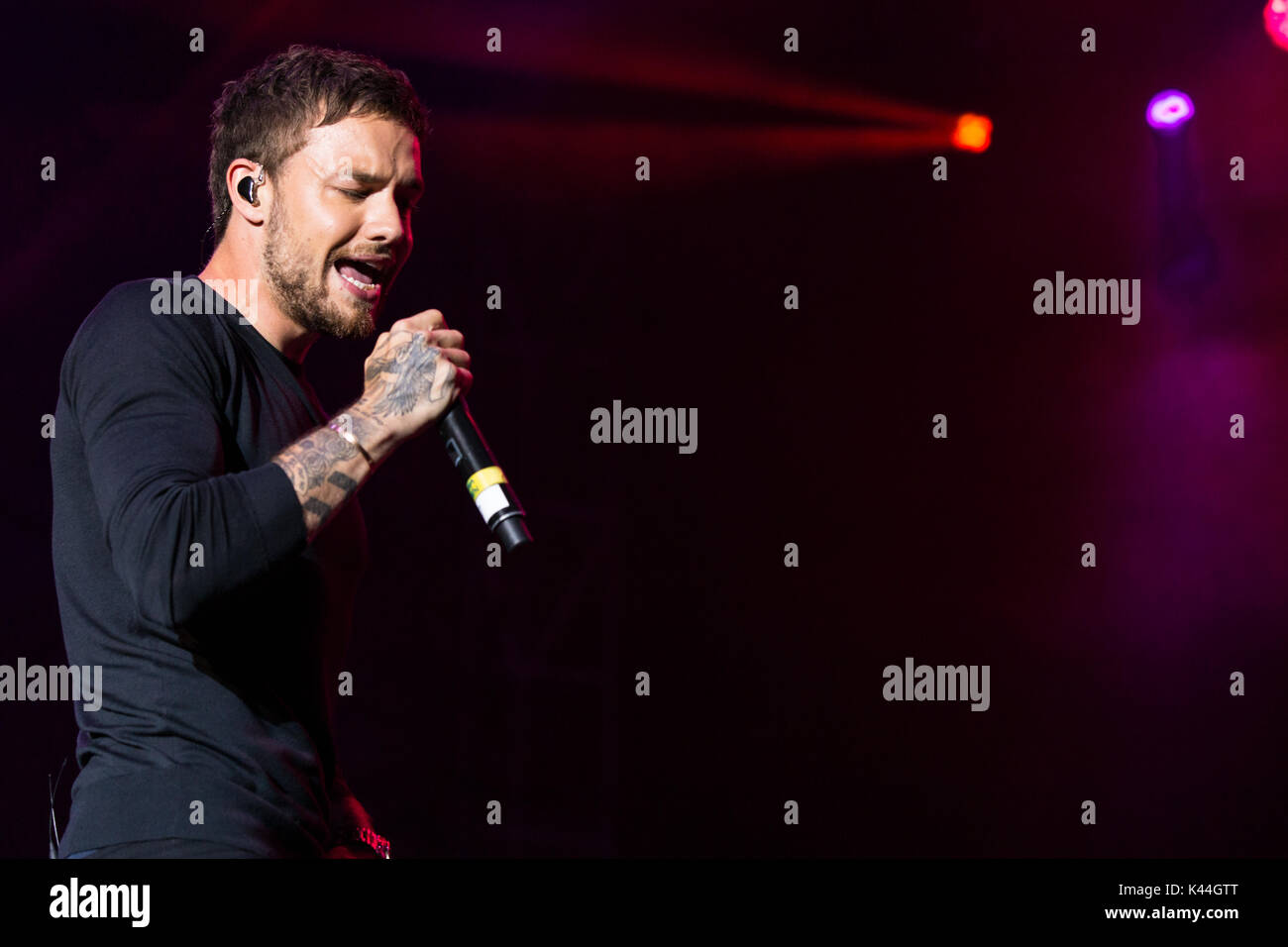 Vancouver, Kanada. 03 Sep, 2017. Vancouver, Kanada. 3. Sep 2017. Englischer Sänger Liam Payne von einer Richtung Ruhm durchführen am iHeartRadio Beach Ball an der PNE Amphitheater in Vancouver, BC, Kanada. Credit: Jamie Taylor/Alamy Leben Nachrichten. Stockfoto