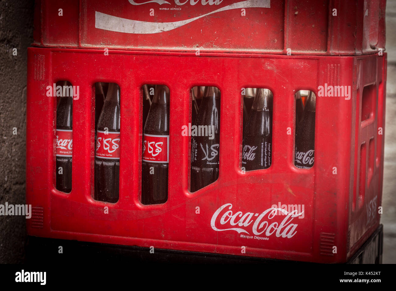 Coca Cola in Arabisch, Nordafrika Stockfoto