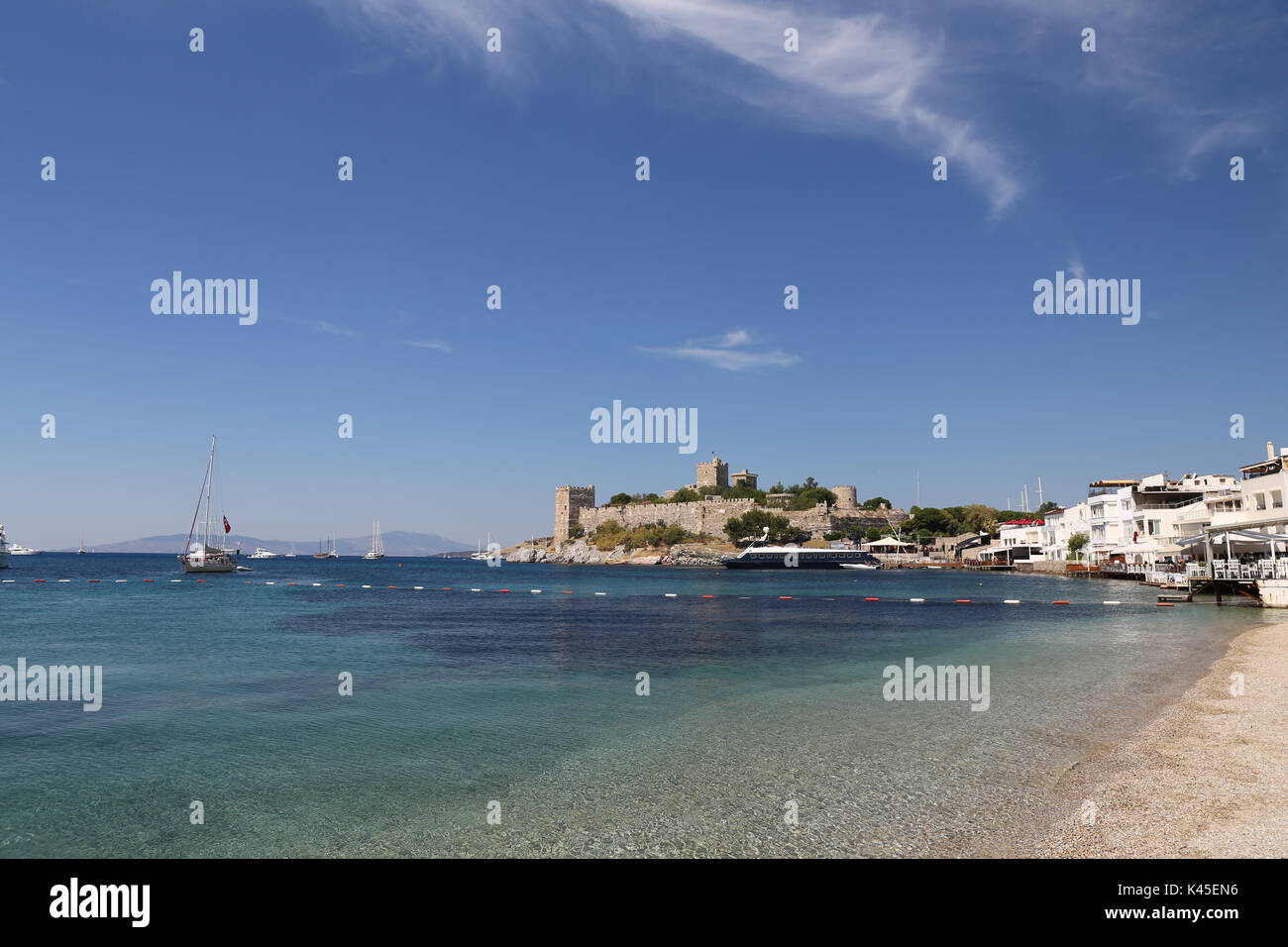 Burg von Bodrum in der ägäischen Küste der Türkei Stockfoto