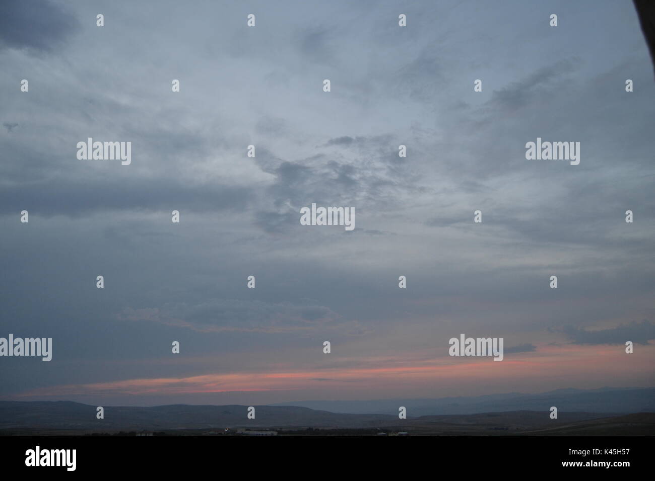 Blick auf den Sonnenuntergang Stockfoto