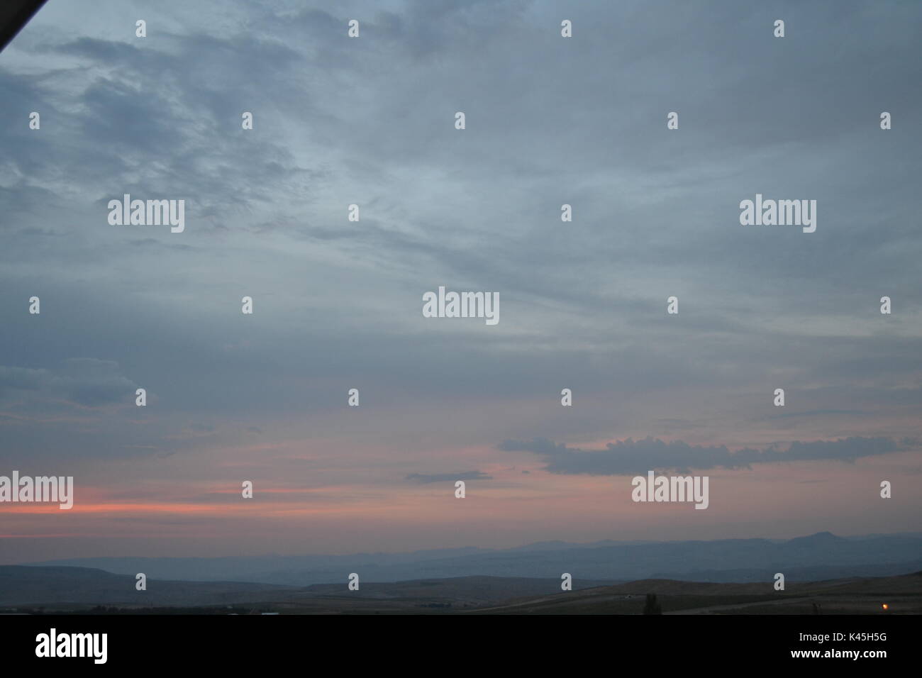 Blick auf den Sonnenuntergang Stockfoto