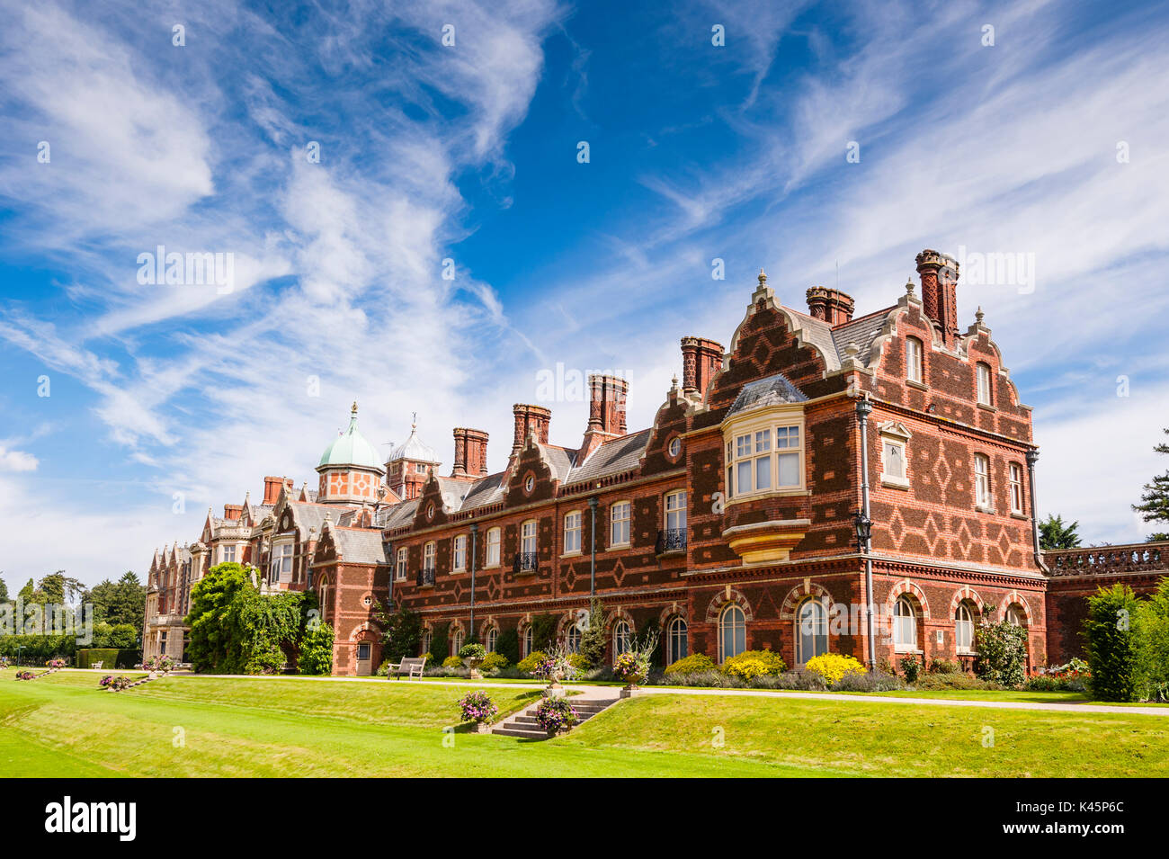 Sandringham House in Sandringham Estate in Norfolk, England, Großbritannien, Großbritannien Stockfoto