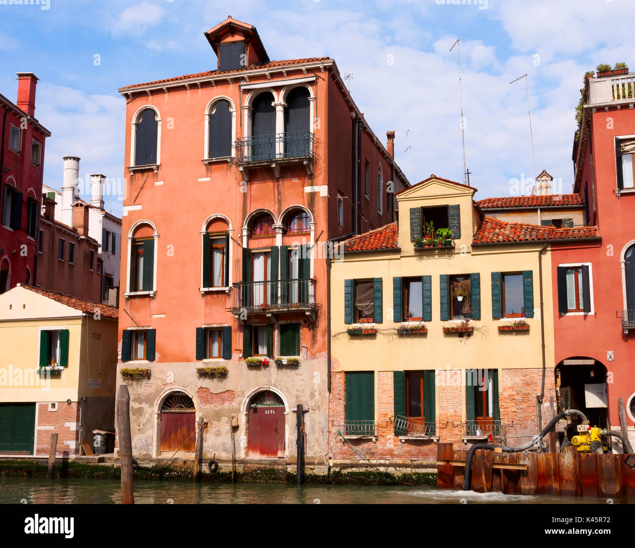 Häuser in der Nähe von Campo San Giovanni e Paolo, Castello, Venice, Italien Stockfoto