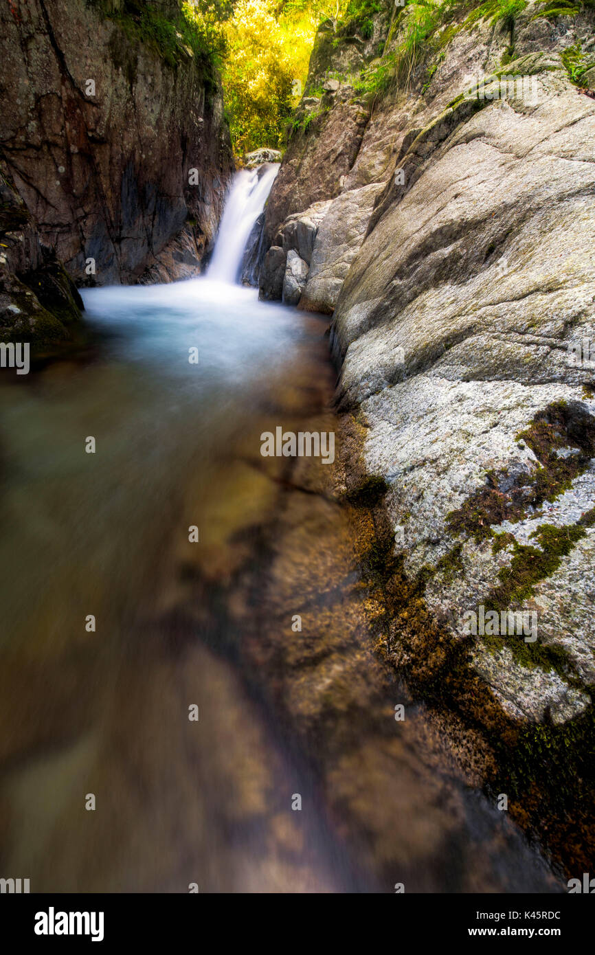Sentiero Scialata, Gerace, Aspromonte, Reggio Calabria, Italien. Little Canyon Stockfoto
