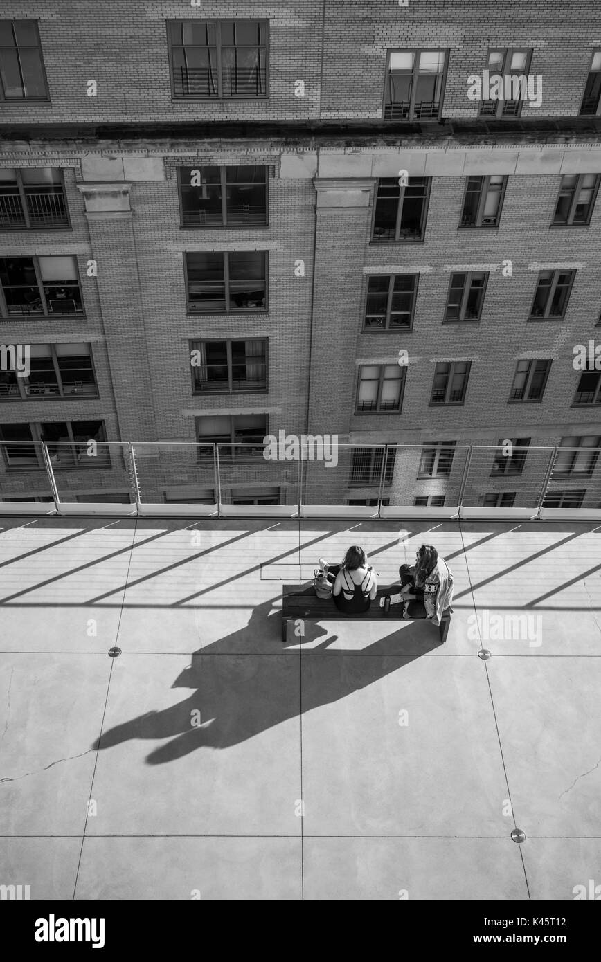 USA, New York, New York City, Manhattan, Erhöhte Ansicht aus dem Whitney Museum roofdeck Stockfoto