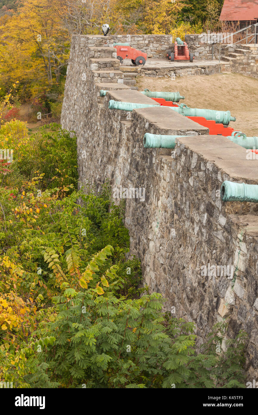 USA, New York, Adirondack Mountains, Ticonderoga, Fort Ticonderoga, kanoniker Stockfoto