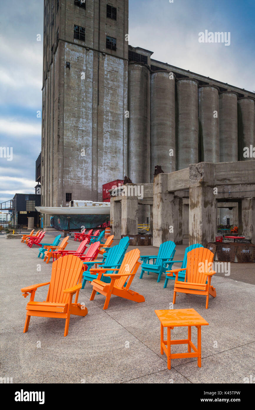 USA, New York, New York, Buffalo, Silo Stadt, neue Vergnügungsviertel rund um renoviert Getreidesilos Stockfoto