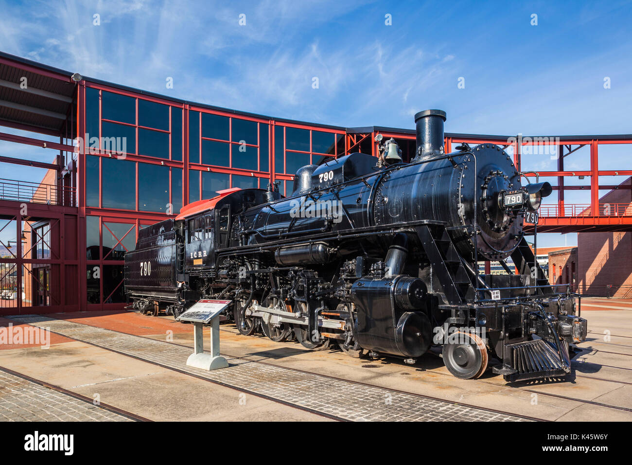 USA, Pennsylvania, Scranton, Steamtown National Historic Site, Dampf-Ära eisenbahnfahren Drehtisch Stockfoto