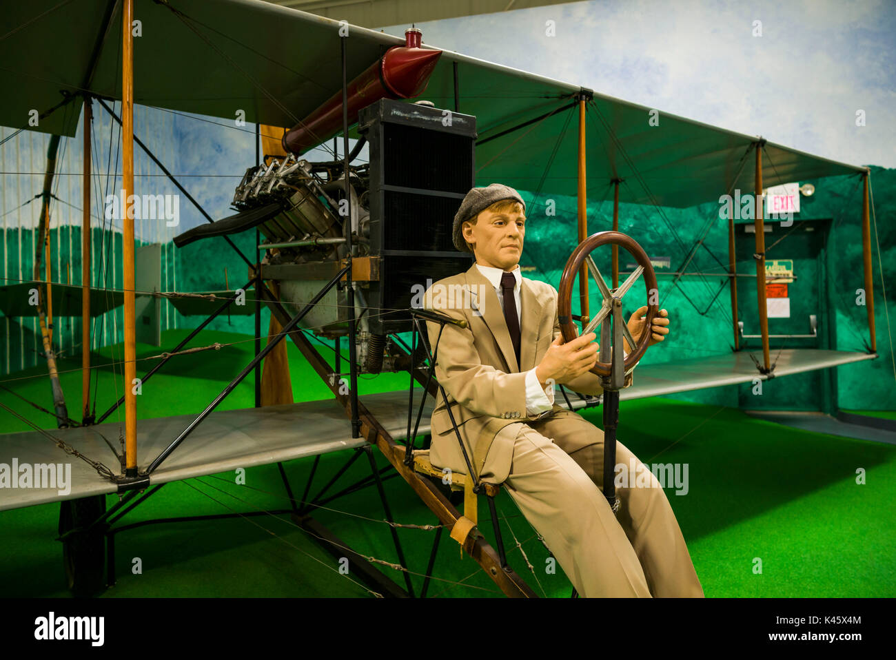 USA, New York, Finger Lakes Region, Hammondsport, Glenn H, Curtiss Museum, gewidmet frühen US-Luftfahrtpionier und Resident Glenn Curtiss, Curtiss Model D, Headless Pusher, 1911 Stockfoto