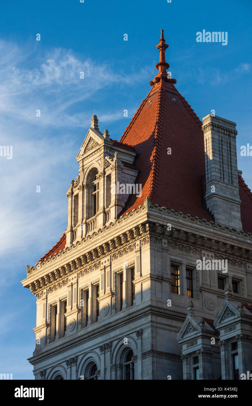 USA, New York, Hudson Valley, Albany, New York State Capitol Building, Detail Stockfoto
