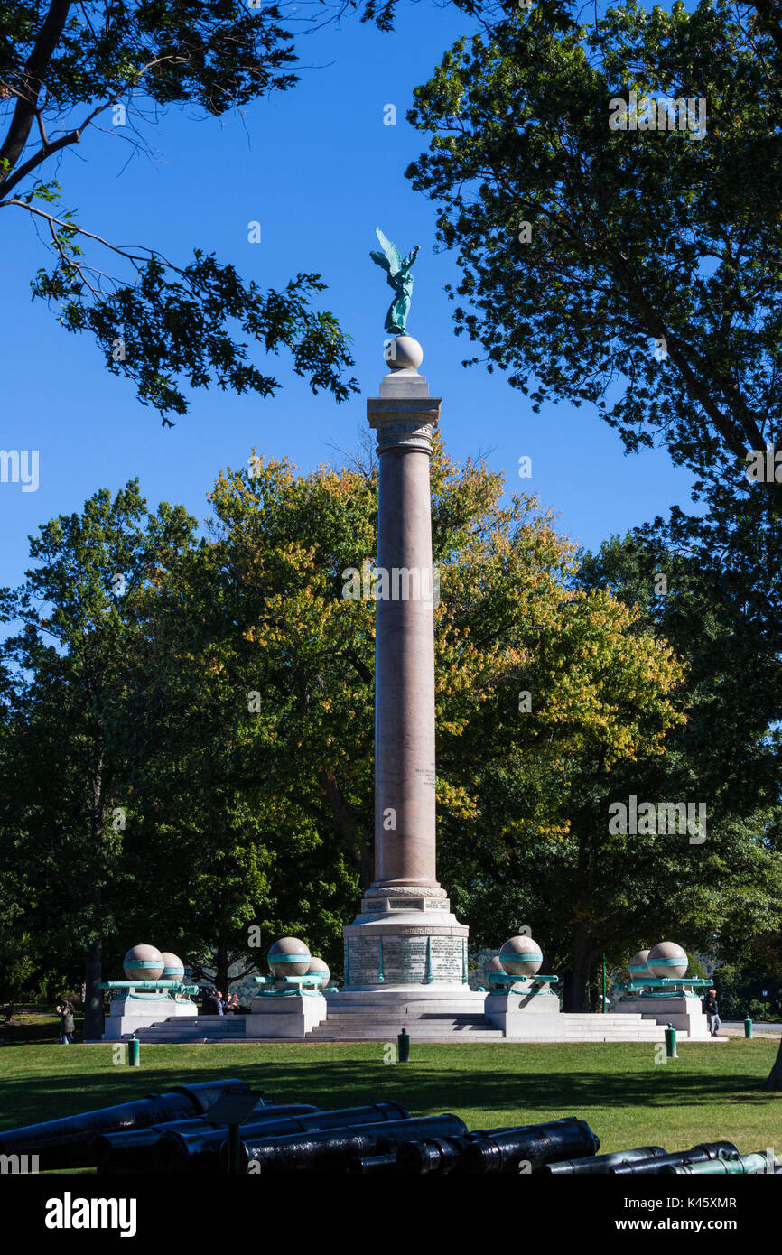 USA, New York, Hudson Valley, West Point, US Military Academy West Point, die Schlacht Denkmal Stockfoto