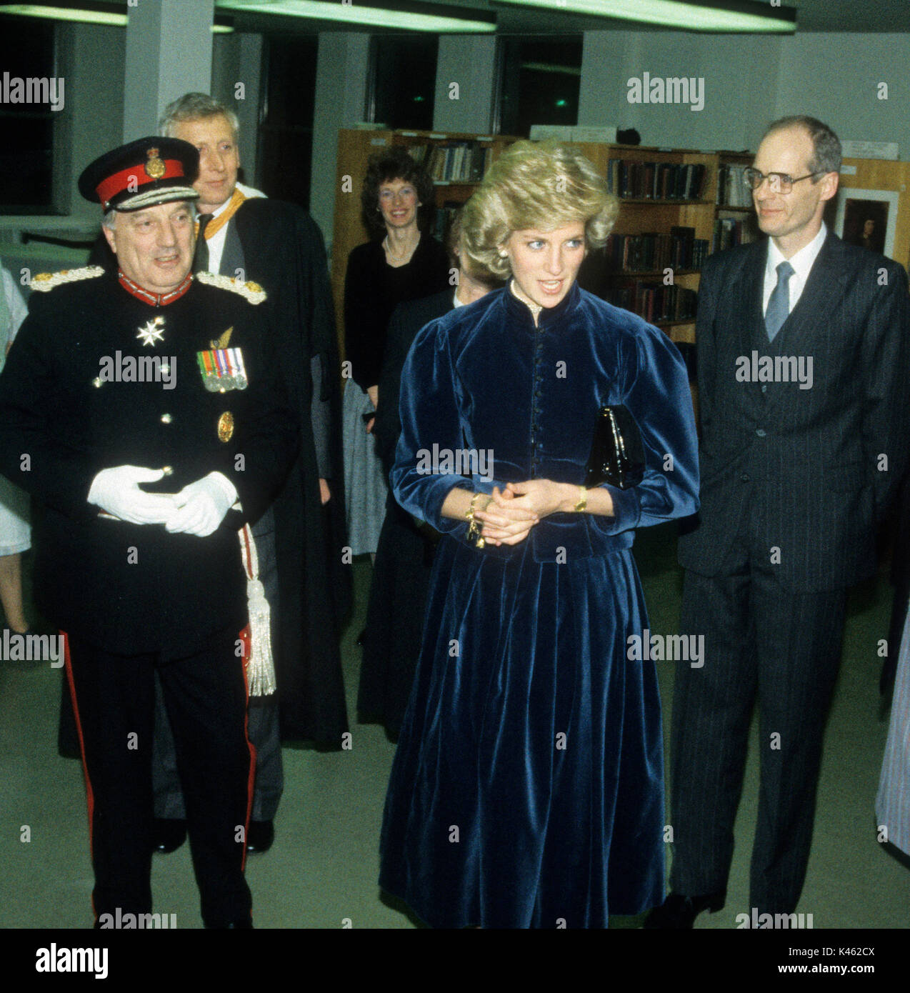 Lady Diana Spencer in Lichfield Bibliothek 1981 Stockfoto