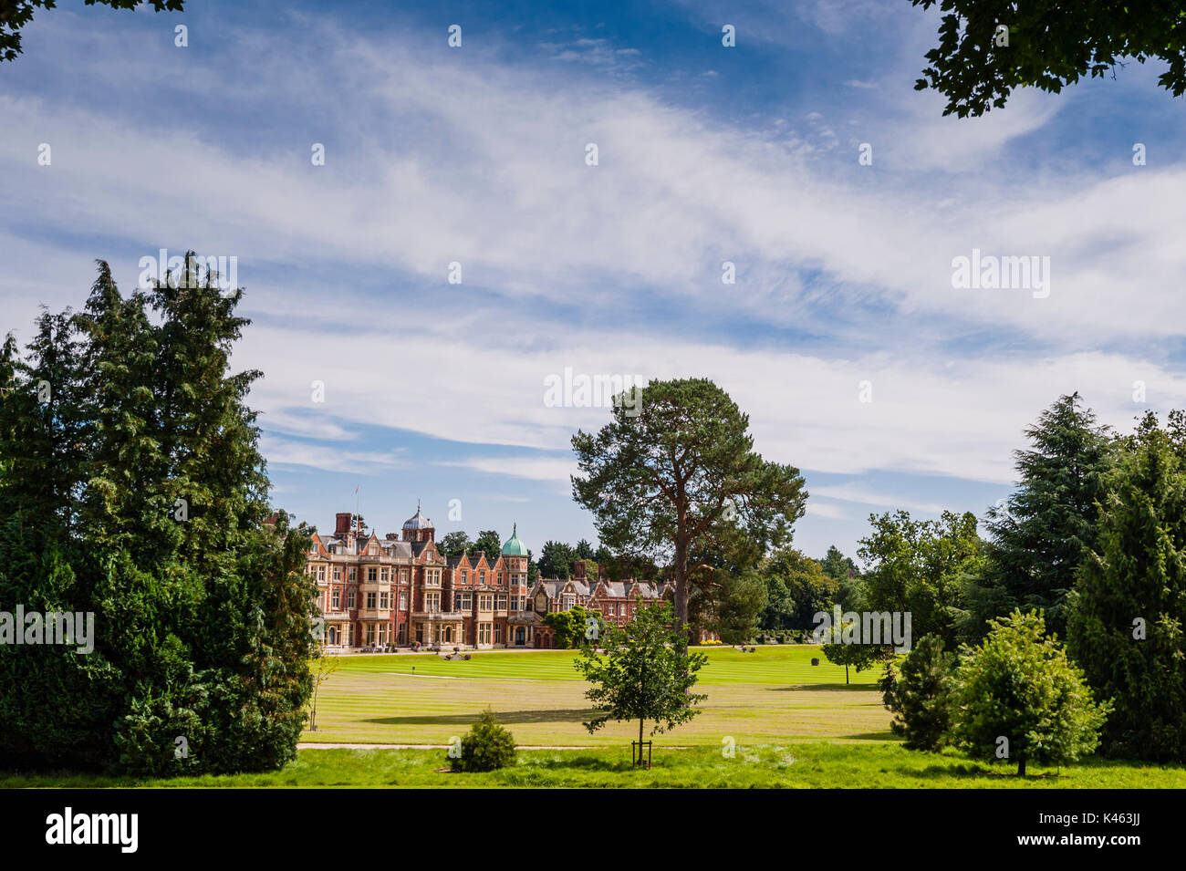 Sandringham House in Sandringham Estate in Norfolk, England, Großbritannien, Großbritannien Stockfoto