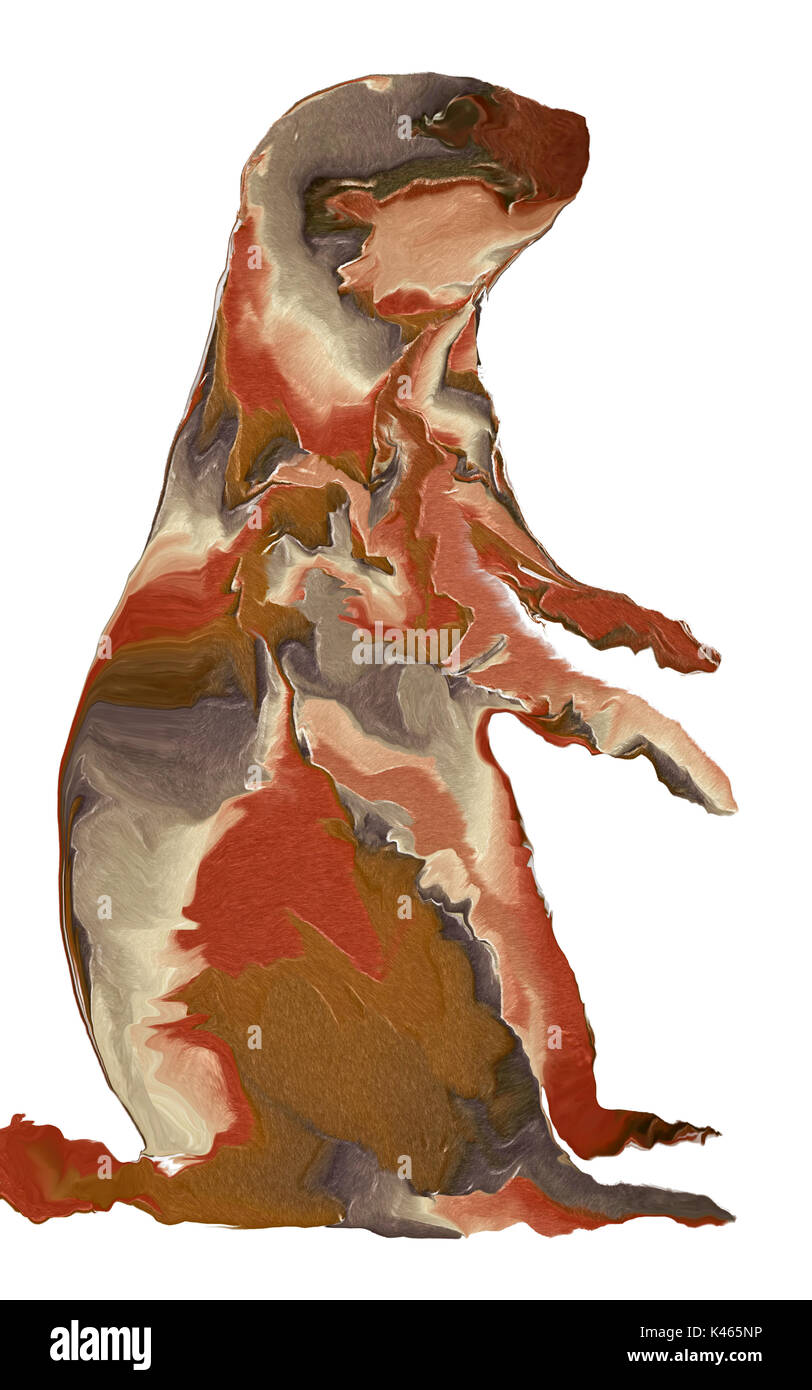 Figurativen Abstraktion einer Prairie Dog Stockfoto