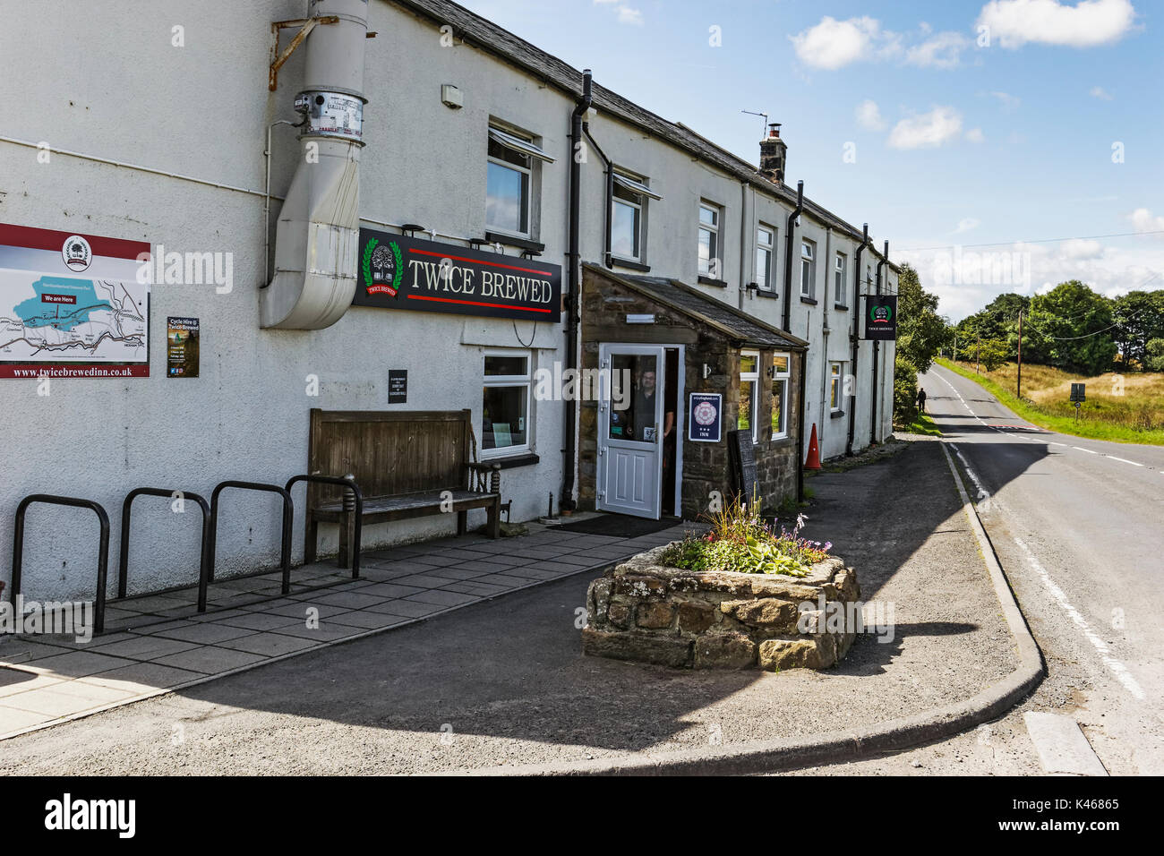 Zweimal gebraut Inn an der Military Road in Northumberland, Großbritannien Stockfoto