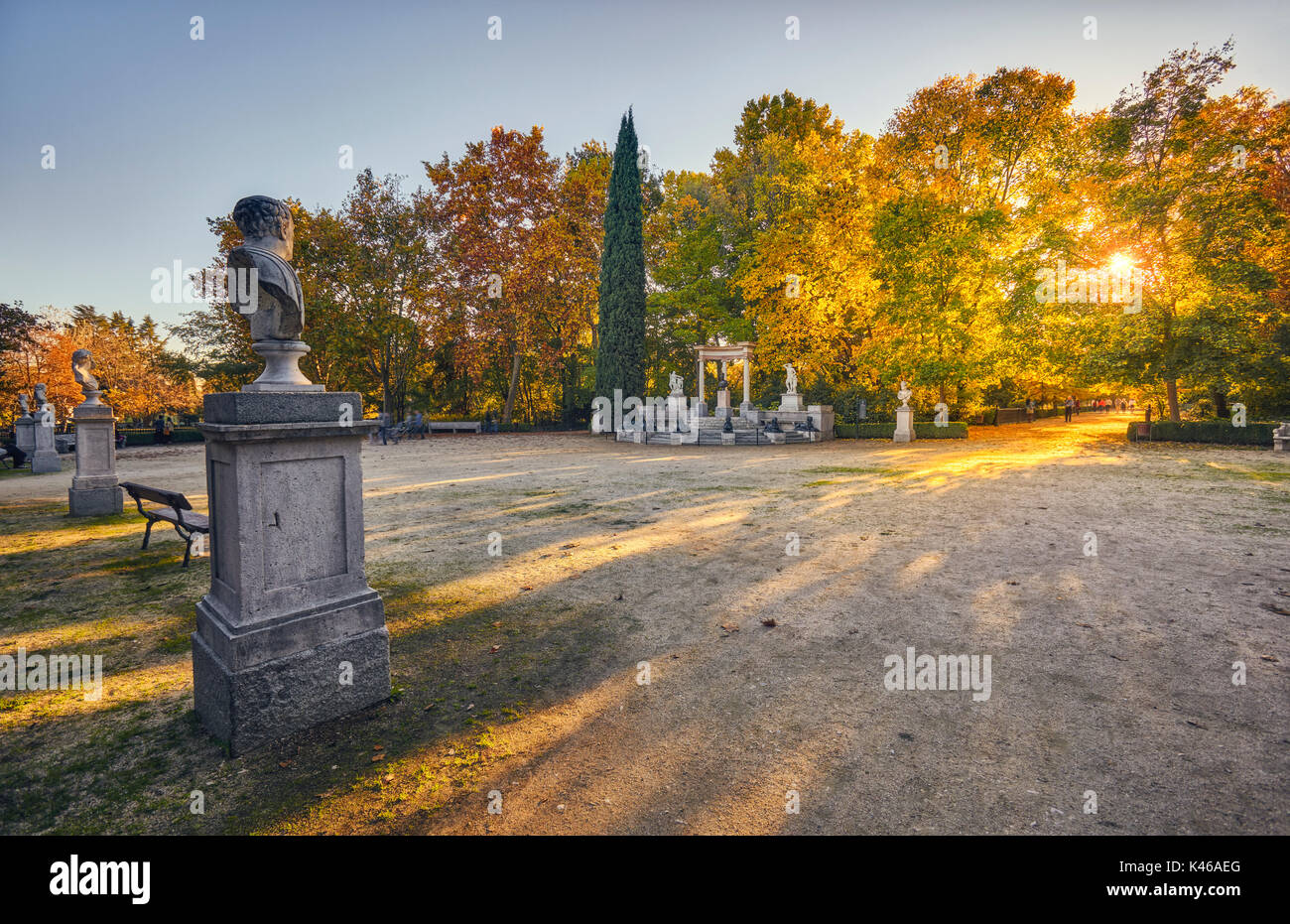 Autumn at the Capricho Park (The Folly). Madrid. Spain. Stockfoto