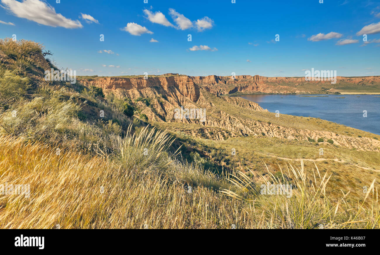 Barrancas de Burujon (Burujon canyons), gullied landscape.Toledo. Castile-La Mancha. Spain Stockfoto