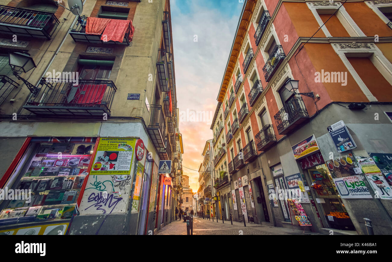 Lavapies Nachbarschaft. Madrid. Spanien. Stockfoto