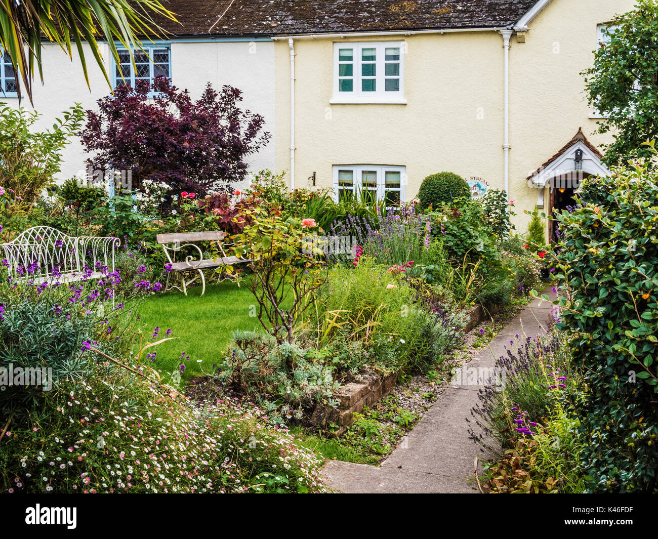 Ein rustikales englisches Cottage Garten in Casole d'Elsa in der Nähe von Minehead, Somerset. Stockfoto