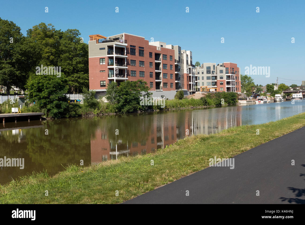 Erie-Kanal, Fairport NY USA. Stockfoto