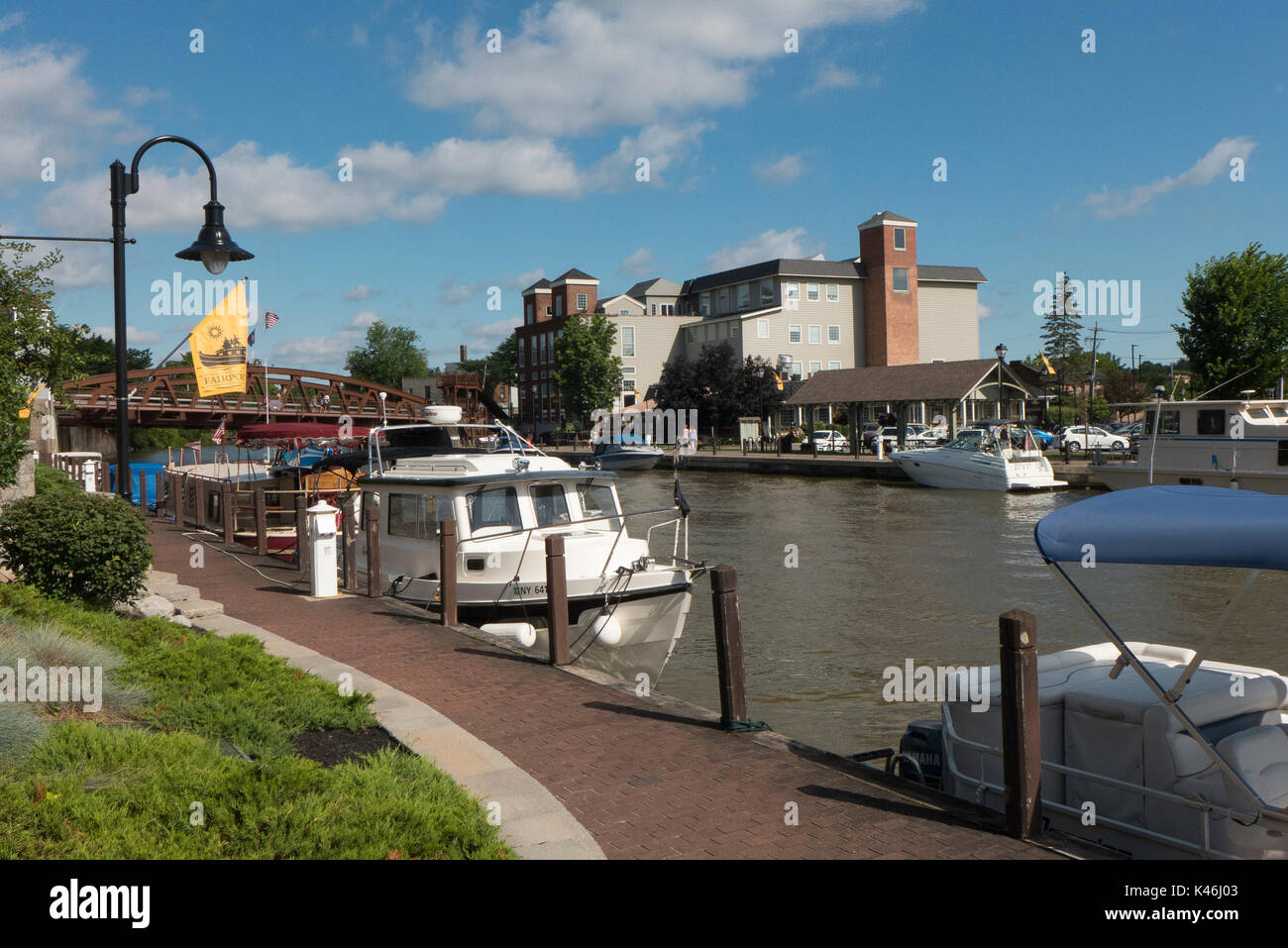 Erie Canal Szene. Stockfoto