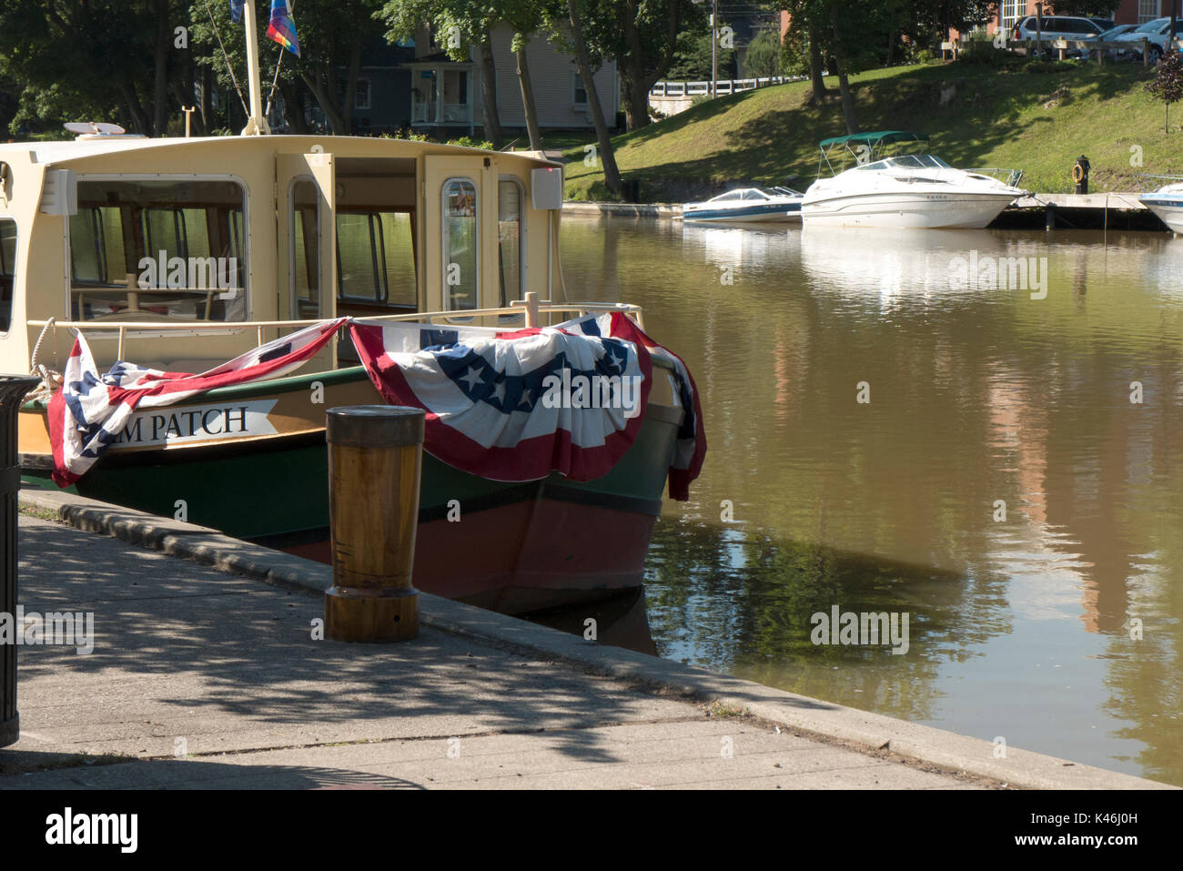 Erie-Kanal, Fairport NY USA. Stockfoto