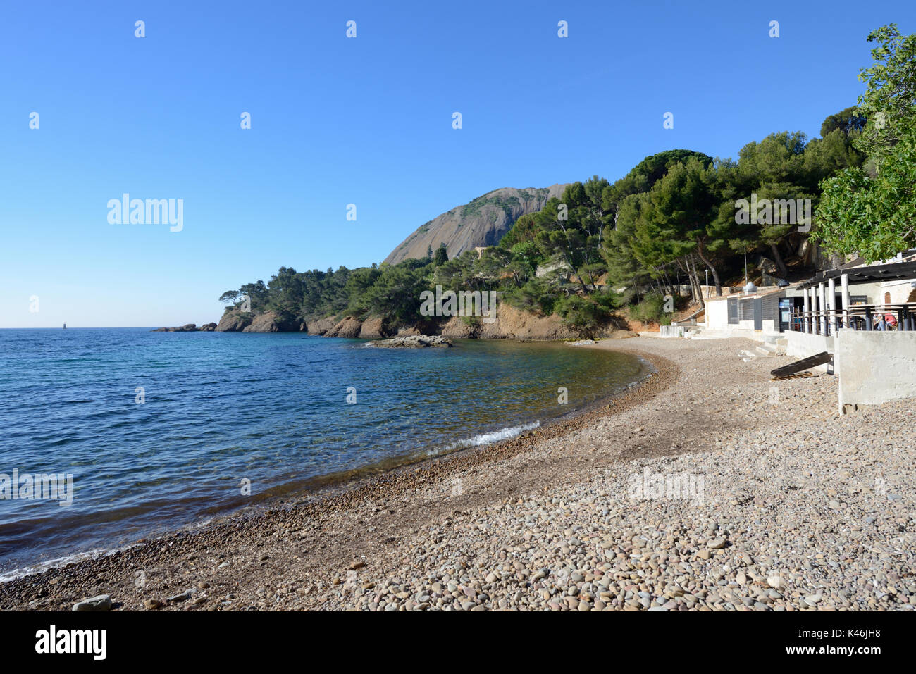 Mugel Beach La Ciotat Provence Frankreich Stockfoto