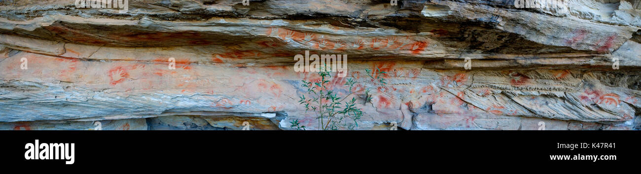 Aboriginal Art Gallery Mt Moffatt Nationalpark Stockfoto