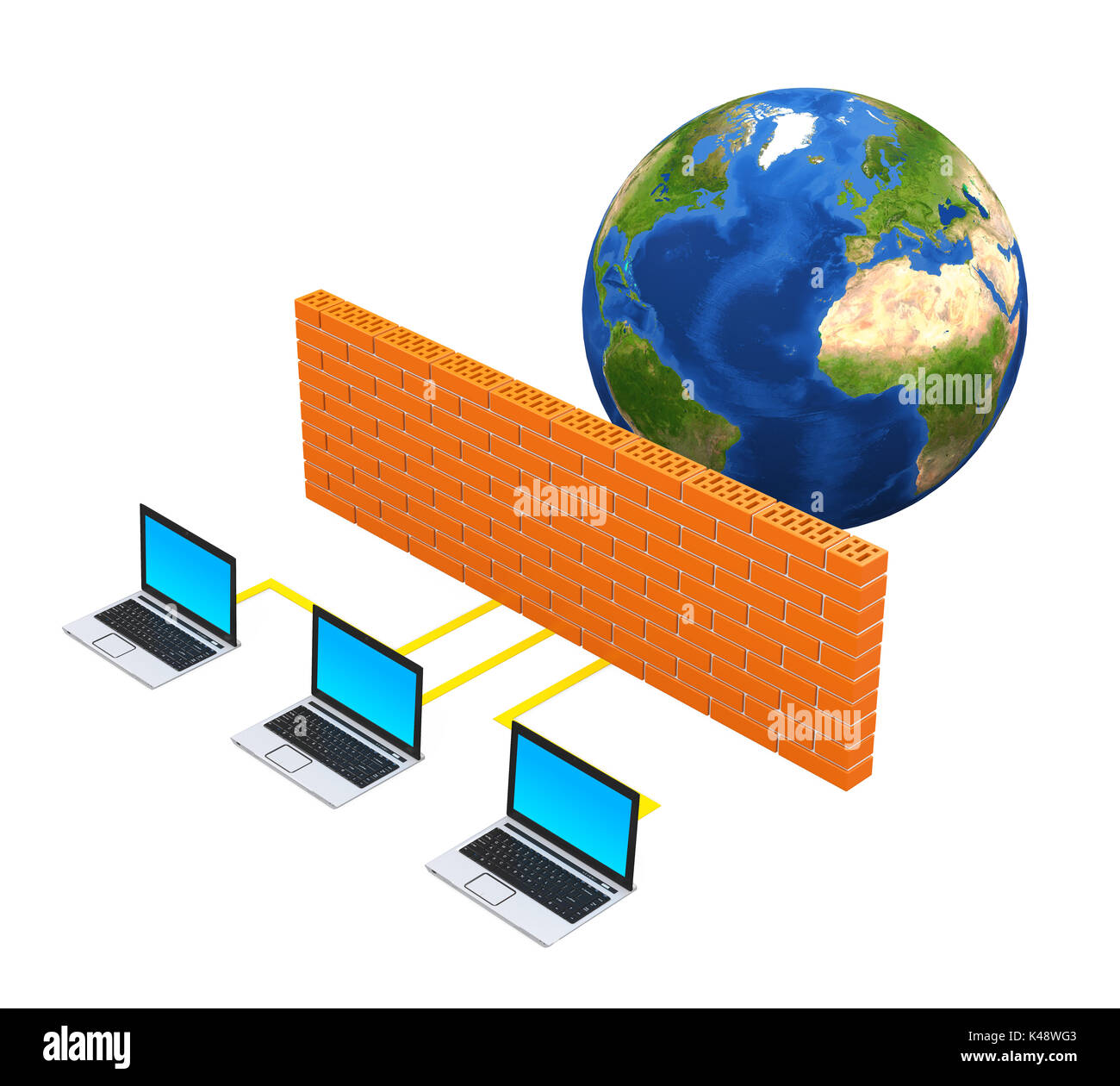 Computer Sicherheit Firewall Konzept Stockfoto