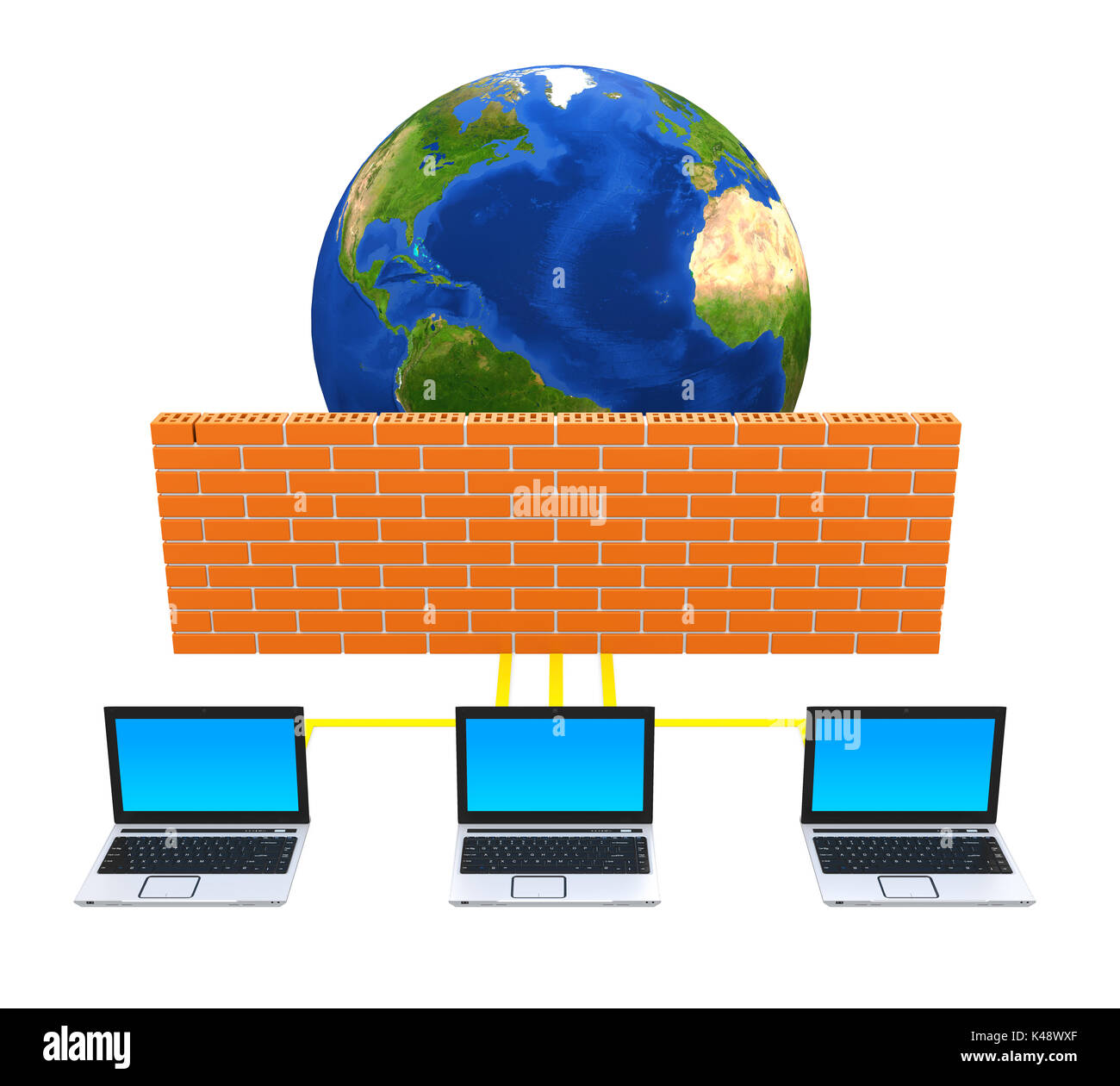 Computer Sicherheit Firewall Konzept Stockfoto