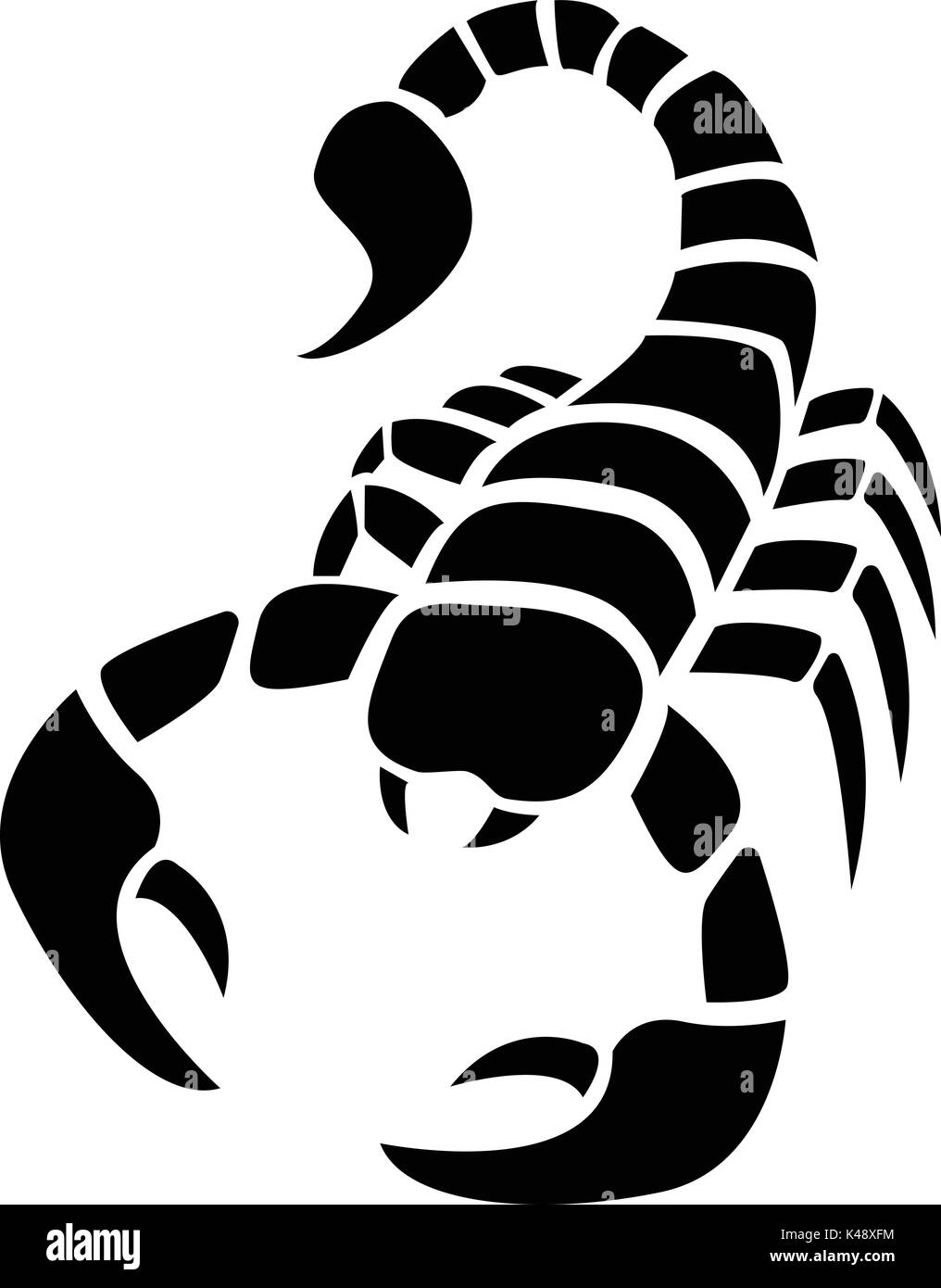 Scorpion Symbol in einfachen Tattoo Style, vektor design Stock Vektor