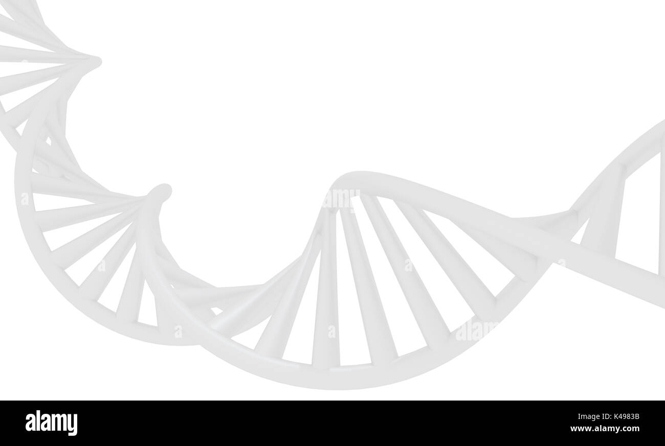 3d-DNS-Spirale. 3D-Rendering. Stockfoto