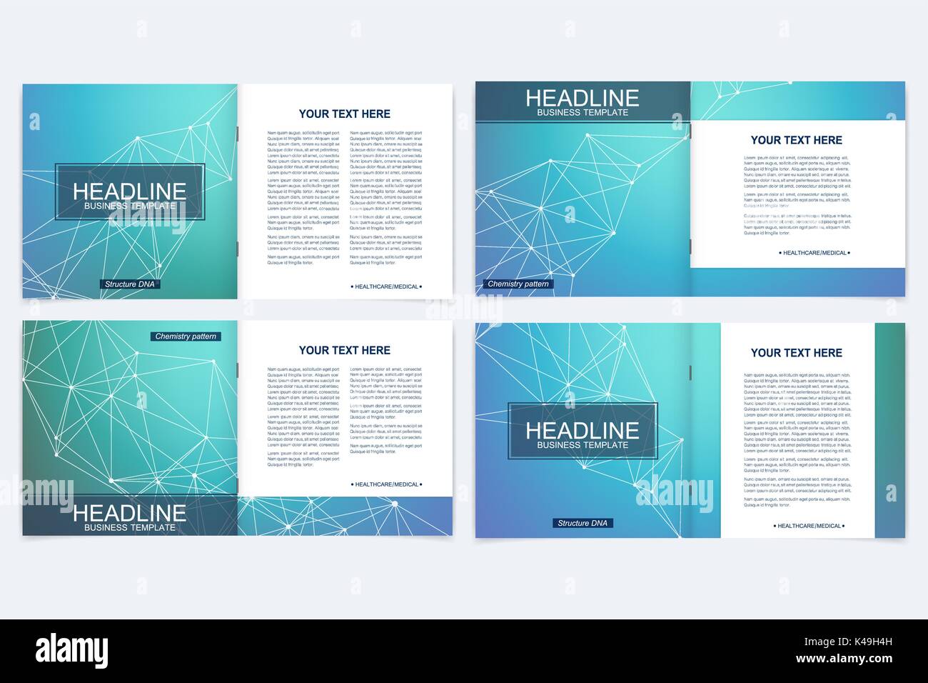 Vorlagen Fur Quadratische Broschure Merkblatt Abdeckung Prasentation Wirtschaft Wissenschaft Technologie Design Buch Layout Wissenschaftliche Molekul Hintergrund Stock Vektorgrafik Alamy