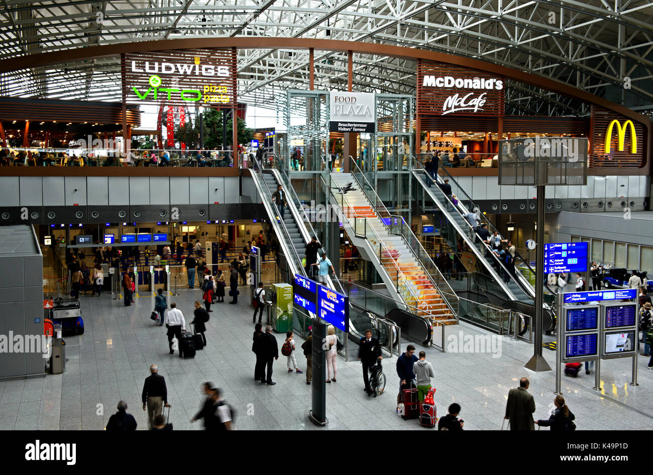 Terminal 2 des Flughafen Frankfurt, Frankfurt, Deutschland Stockfoto